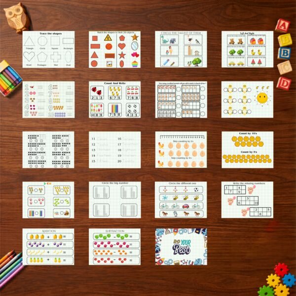 Math activity book for toddlers number tracing and counting