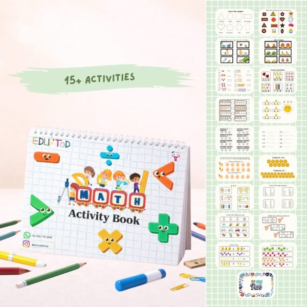 Math activity book for toddlers number tracing and counting