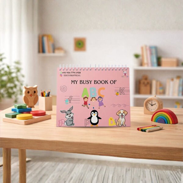 My Busy Book of ABC letter tracing and Velcro activities for kids